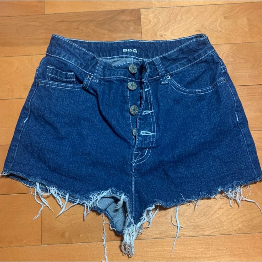 BDG super high rise jean shorts